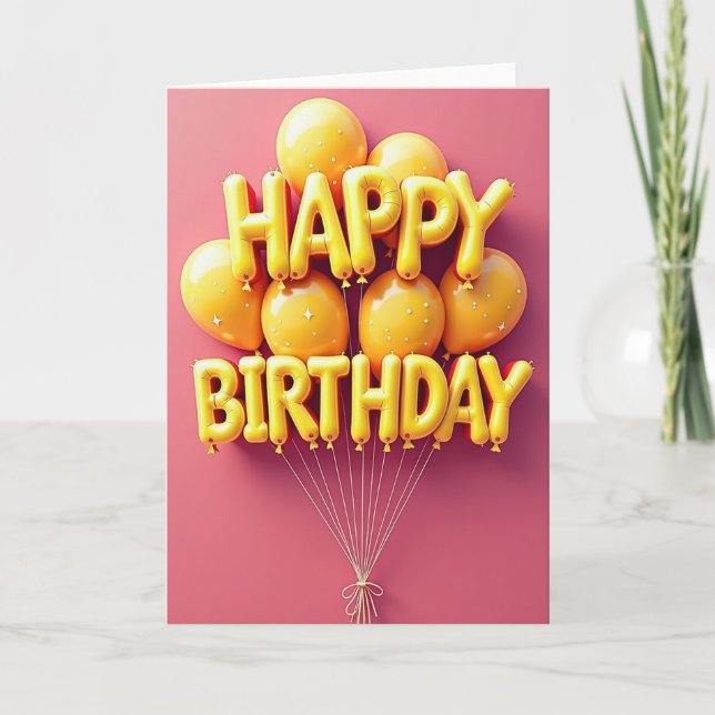 Jubilant Star Birthday Card (Front)