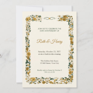 Jubilee Curlicue 50th Anniversary Invitation