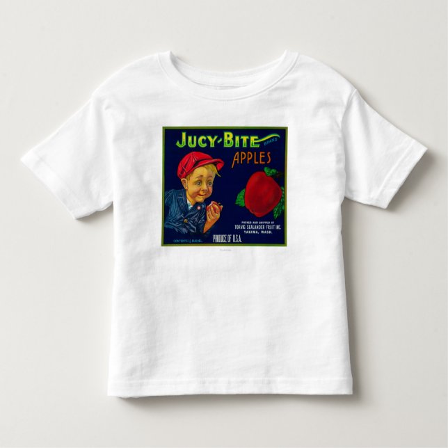 Jucy Bite Apple Crate LabelYakima, WA Toddler T-Shirt (Front)