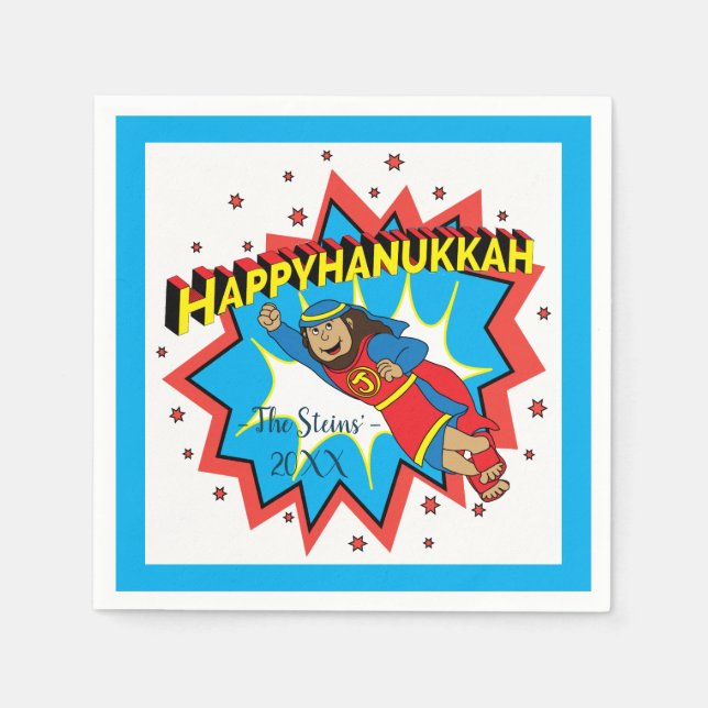 Judah Maccabee The Hammer Hanukkah Party Napkin (Front)