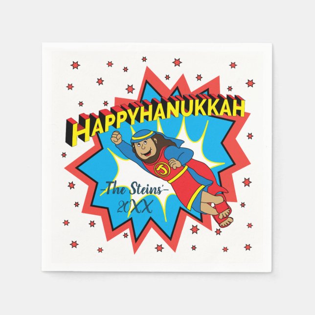 Judah Maccabee The Hammer Hanukkah Party Napkin (Front)