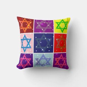 JUDAIC GIFTS - JEWISH STARS THROW PILLOWS - GIFTS