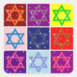 JUDAIC GIFTS - POP ART - JEWISH STARS - STICKERS