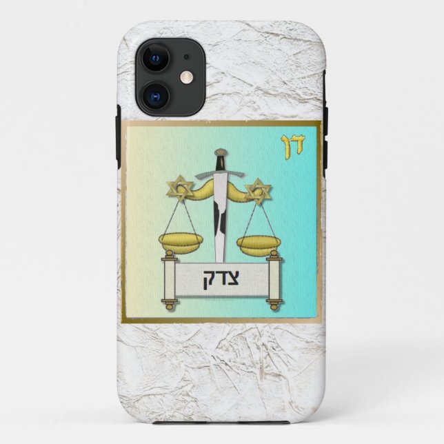 Judaica 12 Tribes Israel Dan Art Case-Mate iPhone Case (Back)