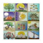 Judaica 12 Tribes of Israel Art Ceramic Tile<br><div class="desc">You are viewing Lee Hiller Photography, Mixed Media or Digital Art Ceramic Tiles. .All tiles are available in 4.25" x 4.25" and 6" x 6" Choose the perfect size for your design ideas and budget. Use as a trivet, coaster, desk art or to decorate your home. The perfect gift of...</div>