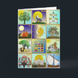 Judaica 12 Tribes Of Israel Art Panels Card<br><div class="desc">You are viewing The Lee Hiller Design Collection. Apparel,  Gifts & Collectibles Lee Hiller Photography or Digital Art Collection. You can view her Nature photography at http://HikeOurPlanet.com/ and follow her hiking blog within Hot Springs National Park.</div>