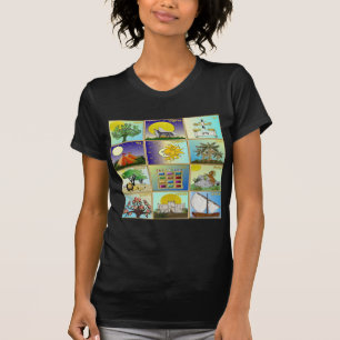 Judaica 12 Tribes Of Israel Art Panels T-Shirt