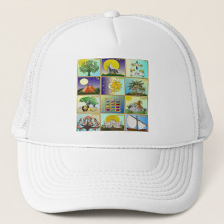 Judaica 12 Tribes Of Israel Art Panels Trucker Hat