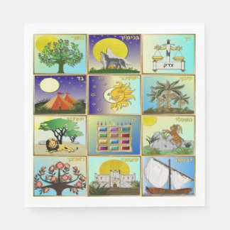 Judaica 12 Tribes of Israel Art Paper Napkins