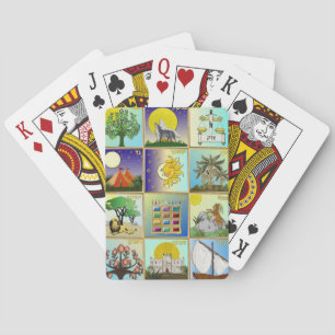 Judaica 12 Tribes of Israel Art Playing Cards