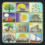 Judaica 12 Tribes Of Israel Art Print Square Sticker<br><div class="desc">You are viewing The Lee Hiller Photography Art and Designs Collection of Home and Office Decor,  Apparel,  Gifts and Collectibles. The Designs include Lee Hiller Photography and Mixed Media Digital Art Collection. You can view her Nature photography at http://HikeOurPlanet.com/ and follow her hiking blog within Hot Springs National Park.</div>