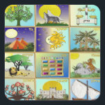 Judaica 12 Tribes Of Israel Art Print Square Sticker<br><div class="desc">You are viewing The Lee Hiller Photography Art and Designs Collection of Home and Office Decor,  Apparel,  Gifts and Collectibles. The Designs include Lee Hiller Photography and Mixed Media Digital Art Collection. You can view her Nature photography at http://HikeOurPlanet.com/ and follow her hiking blog within Hot Springs National Park.</div>