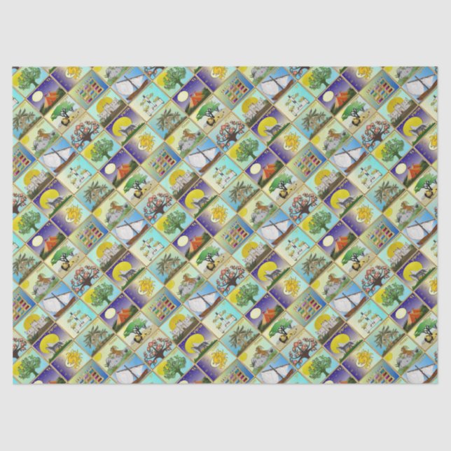 Judaica 12 Tribes Of Israel Art Print Tissue Paper (Front)