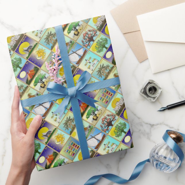 Judaica 12 Tribes Of Israel Art Print Wrapping Pap Paper (Gifting)