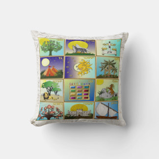 Judaica 12 Tribes of Israel Art Throw Pillow