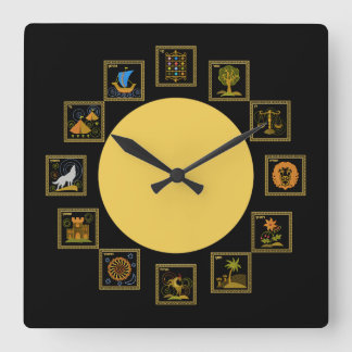 Judaica 12 Tribes of Israel Clock