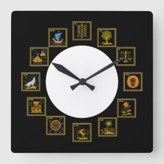 Judaica 12 Tribes of Israel Clock