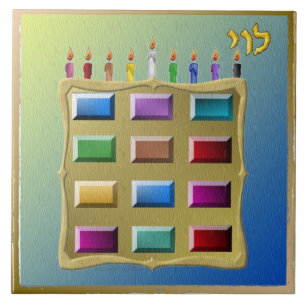 Judaica 12 Tribes Of Israel Levi Art Print Ceramic Tile