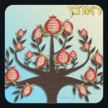 Judaica 12 Tribes Of Israel Reuben Square Sticker<br><div class="desc">You are viewing The Lee Hiller Design Collection. Apparel,  Gifts & Collectibles Lee Hiller Photography or Digital Art Collection. You can view her Nature photography at http://HikeOurPlanet.com/ and follow her hiking blog within Hot Springs National Park.</div>