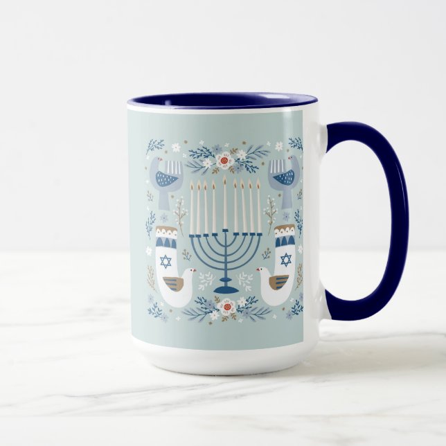 Judaica - Chanukah Mugs - Giftware - Holidays  (Right)