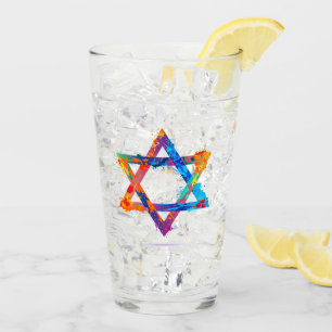 Judaica - Drink Glasses - Jewish Stars - Gifts