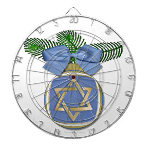 Judaica Hanukkah Star Of David Ornament Print Dartboard