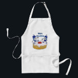 Judaica Happy Hanukkah Dancing Dreidels Doughnut Standard Apron<br><div class="desc">You are viewing The Lee Hiller Designs Collection of Home and Office Decor,  Apparel,  Gifts and Collectibles. The Designs include Lee Hiller Photography and Mixed Media Digital Art Collection. You can view her Nature photography at http://HikeOurPlanet.com/ and follow her hiking blog within Hot Springs National Park.</div>