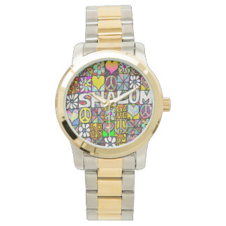 Judaica Retro 60s Psychedelic Shalom LOVE Watch