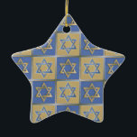 Judaica Star Of David Metal Gold Blue Ceramic Tree Decoration<br><div class="desc">You are viewing The Lee Hiller Design Collection. Apparel,  Gifts & Collectibles  Lee Hiller Photography or Digital Art Collection. You can view her Nature photography at http://HikeOurPlanet.com/ and follow her hiking blog within Hot Springs National Park.</div>