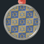 Judaica Star Of David Metal Gold Blue Ornament<br><div class="desc">You are viewing The Lee Hiller Design Collection. Apparel,  Gifts & Collectibles  Lee Hiller Photography or Digital Art Collection. You can view her Nature photography at http://HikeOurPlanet.com/ and follow her hiking blog within Hot Springs National Park.</div>