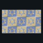 Judaica Star Of David Metal Gold Blue Rectangular Sticker<br><div class="desc">You are viewing The Lee Hiller Design Collection. Apparel,  Gifts & Collectibles  Lee Hiller Photography or Digital Art Collection. You can view her Nature photography at http://HikeOurPlanet.com/ and follow her hiking blog within Hot Springs National Park.</div>