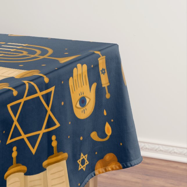 Judaica Tablecloth - Customizable Sizes  (In Situ)