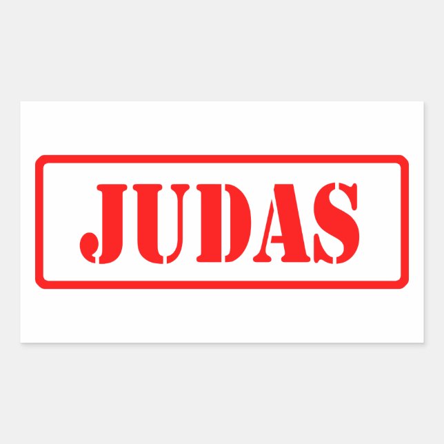 Judas Rectangular Sticker (Front)