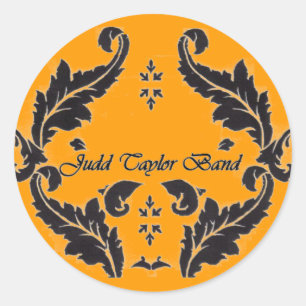 JUDD TAYLOR LEAF LOGO CLASSIC ROUND STICKER