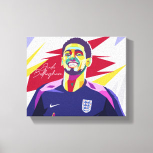 Jude Bellingham Wpap Pop Art Canvas Print