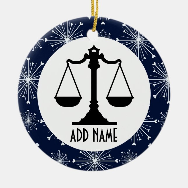 Judge Attorney Lawyer Ceramic Ornament (Front)