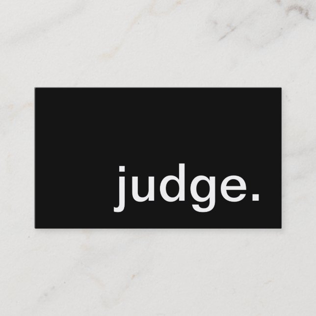 judge. business card (Front)