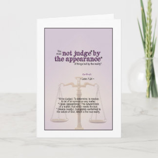 Judge by God's reality - John 7:24 Card