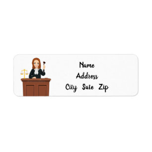 **JUDGE CARTOON** RETURN ADDRESS LABEL