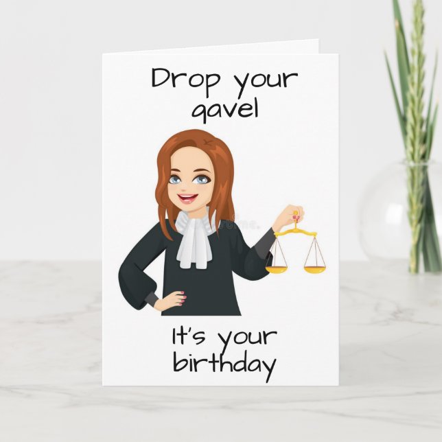 **JUDGE** CELEBRATES " HER BIRTHDAY" CARD (Front)