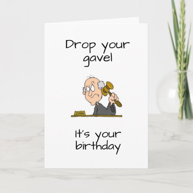 **JUDGE** CELEBRATES " HIS BIRTHDAY" CARD (Front)