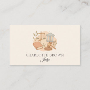 Judge Court Justice Legal Law Judiciary Business Card