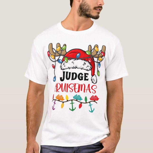 Judge Cruisemas Matching Christmas Pajamas T-Shirt (Front)