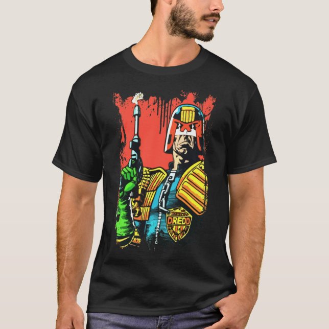 Judge dredd comic funny gift funny T-Shirt (Front)