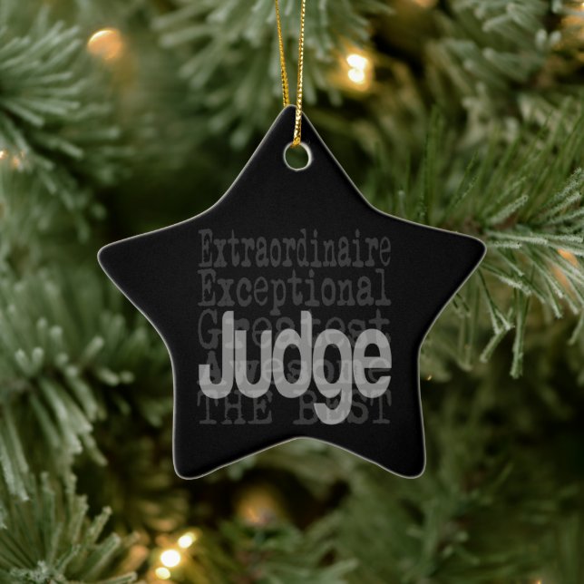 Judge Extraordinaire Ceramic Ornament (Tree)