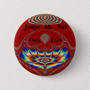 Judge Me Not_ Button_by Elenne 6 Cm Round Badge