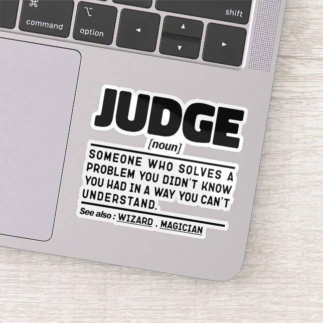 Judge Noun Definition Professional Dad Sarcastic (Detail)