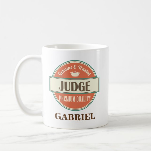 Judge Personalised Office Mug Gift (Left)