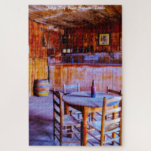 Judge Roy Bean Saloon Texas.Christmas Greetings Ji Jigsaw Puzzle