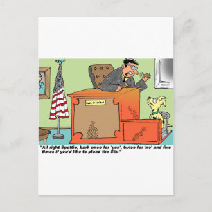Judge Speaks To Dog On Witness Stand Postcard